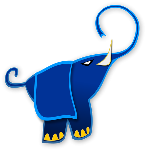 Grafika wektorowa słonia