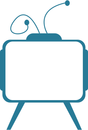 Immagine vettoriale di blu TV ricevitore