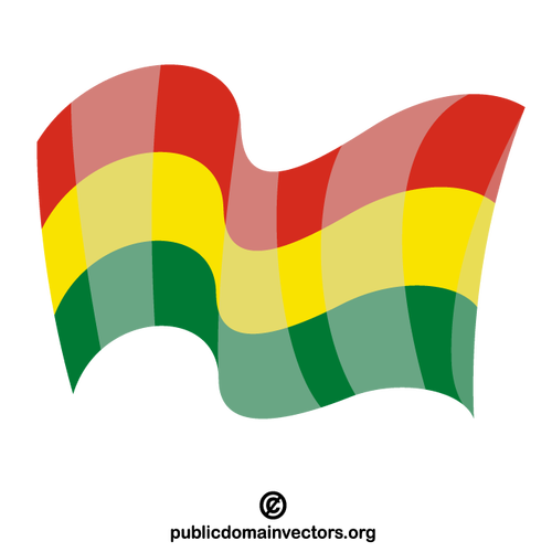 Boliwijczyk powiewa flagą narodową
