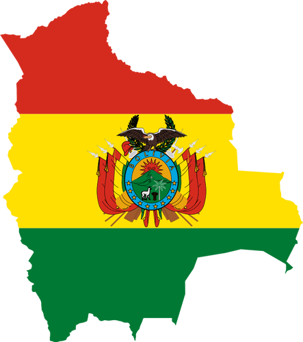 Bolivia flagg kart