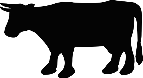 Kráva vektorové siluetu