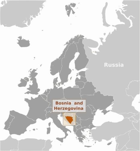Карта Боснии и Герцеговины