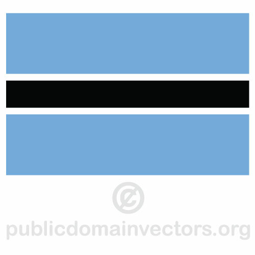 Botswana vektor flagg