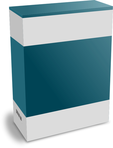 Vector imaginea de cutie de ambalaj software-ul verde inchis