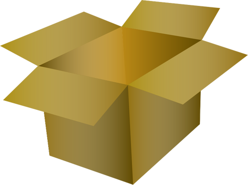 Vector de la imagen de la caja de cartón con un gradiente de