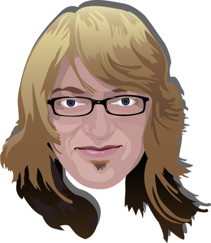 Blond man with glasses vector image