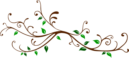 Stilizzato ramo frondoso