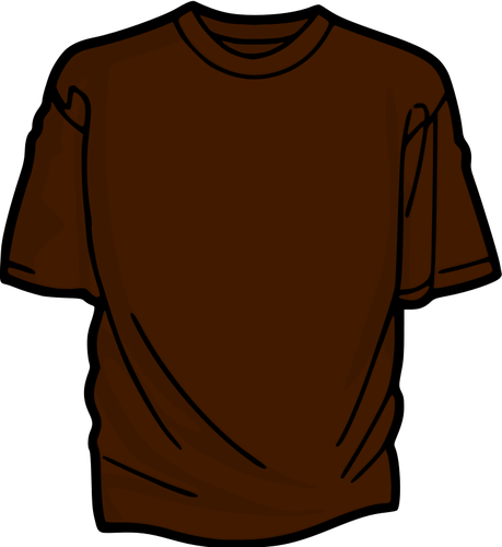 Brun t-shirt vektortegning