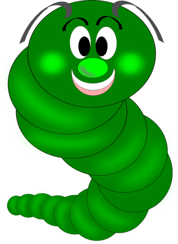 Zielona gąsienica obrazu