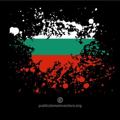 Болгарские флаг в форме брызг краски