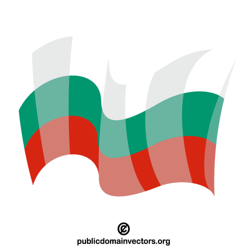 Bulgaria staten flagget vinker
