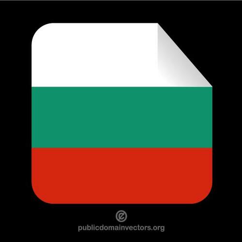 Etiqueta engomada de la bandera búlgara