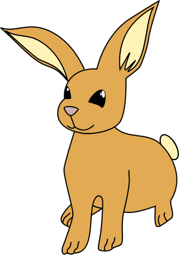 Kelinci dengan telinga panjang vektor ilustrasi