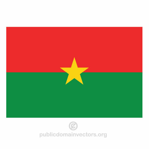 Vector bandera de Burkina Faso