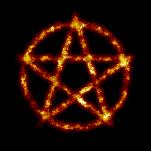 Brennende Pentagramm