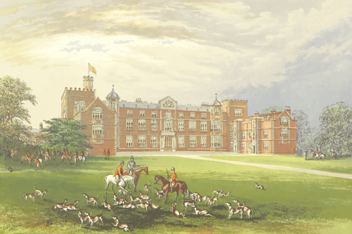 Constable Burton Hall vector illustraties