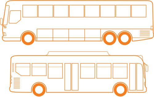 City bus vector illustraties