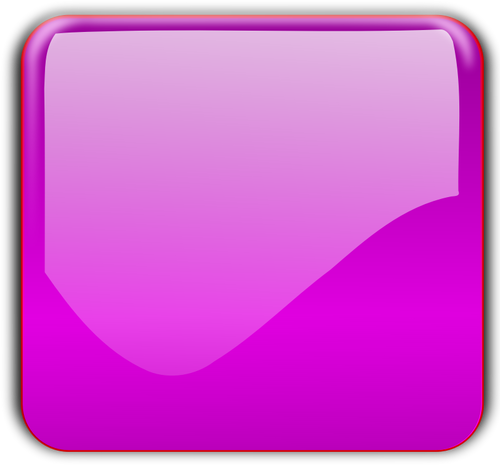 Glans rosa firkantet pynteknapp vektortegning