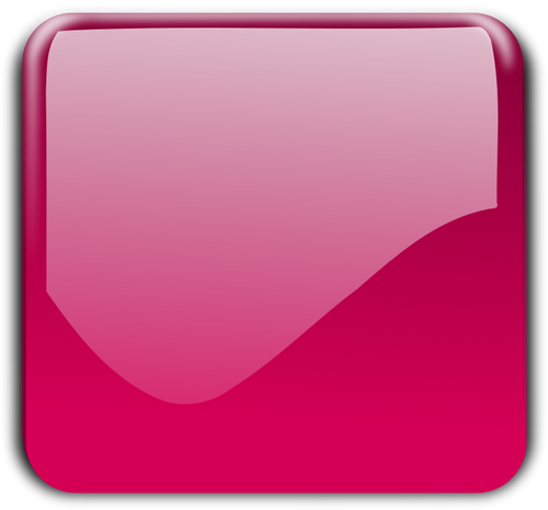Lesklý červený čtverec ozdobné tlačítko Vektorová grafika