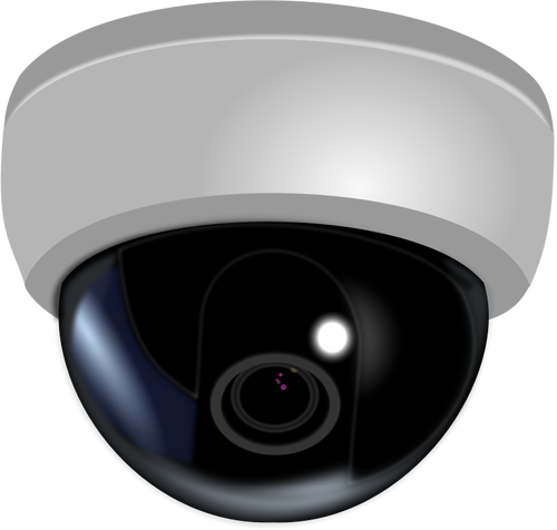 Illustrazione vettoriale di CCTV dome telecamera
