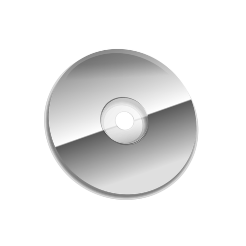 Harmaasävyisen CD-levyn vektori clipart-kuva