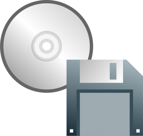 Grafika wektorowa ikonę dysku CD lub dyskietki