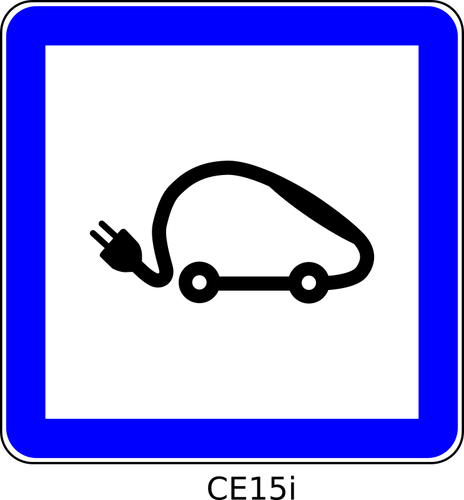 Elektrische voertuigen symbool