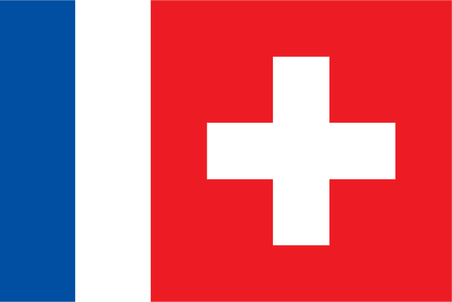 Suisse Frankofonii język wybór symbolu ilustracji wektorowych