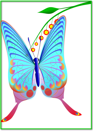 Papillon avec beaucoup de couleurs