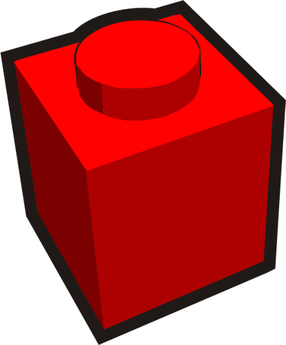 imagem de vetor de elemento vermelho de tijolo de 1 x 1 infantil