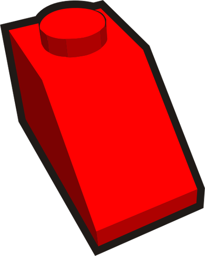 disegno di vettore di elemento rosso dei mattoni capretto inclinato di 1 x 1