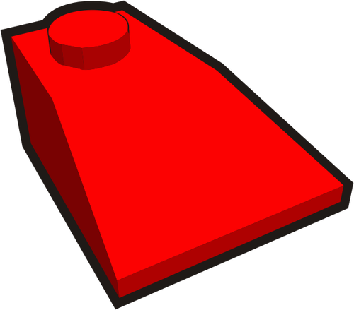 1 x 1 コーナー子供のレンガ要素赤ベクター クリップ アート