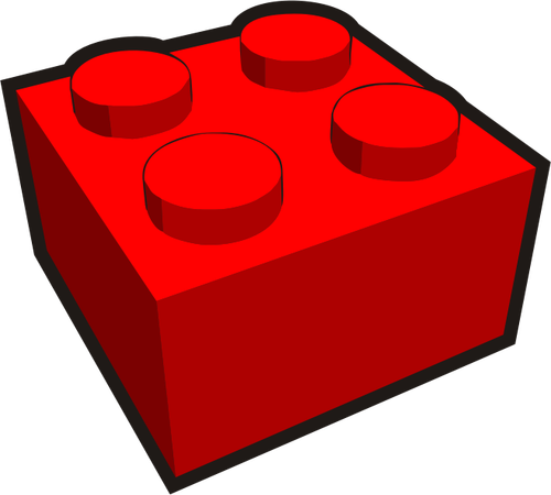 2 x 2 Kind Ziegel Element rote Vektor-ClipArt