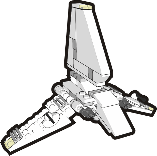 Vector afbeelding van kunststof spelen shuttle