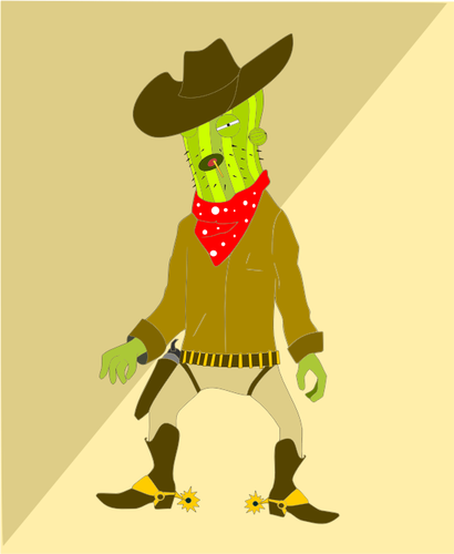 Cactus man vector clip art