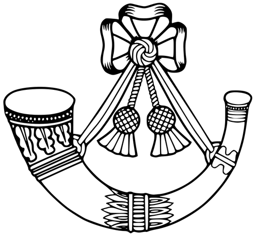 轻步兵徽章矢量图像