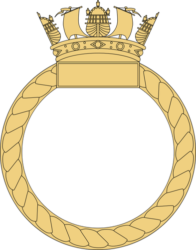 Immagine vettoriale distintivo di nave della Marina