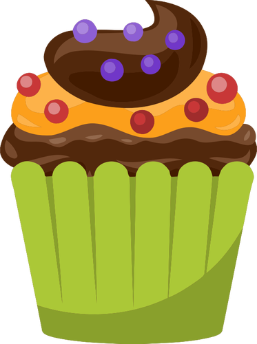 Cupcake con sabor a fruta