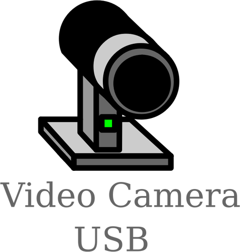 USB-videokameran merkkivektorin kuva