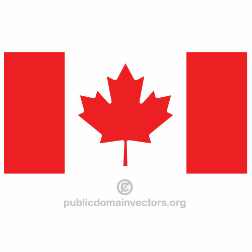 Bandera canadiense vector