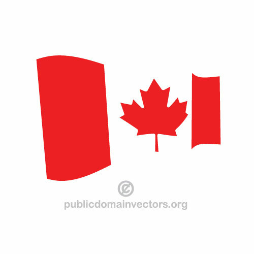 カナダのベクトル旗を振る