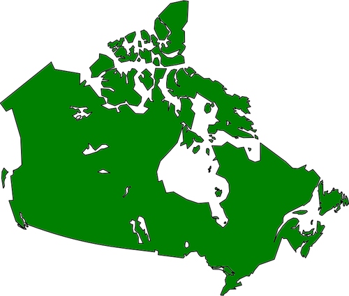 خريطة كندا صورة المتجه