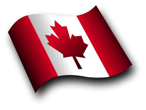 Bandeira de ondulação canadense vector imagem