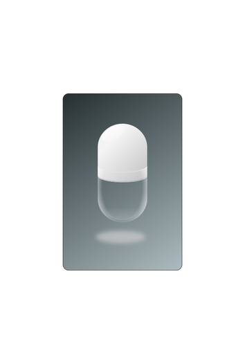 Grijze en witte capsule illustratie