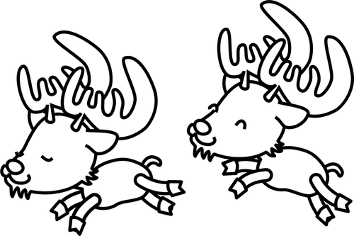 Cartoon reindeers