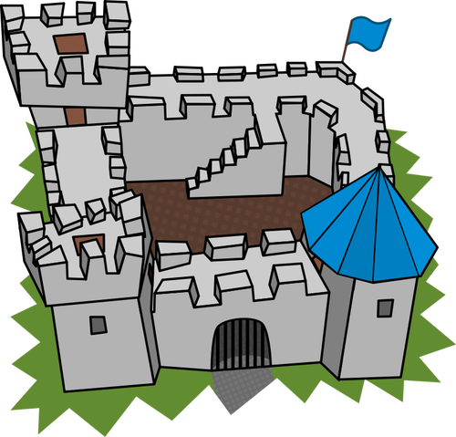 Cartoon castle vector clip art