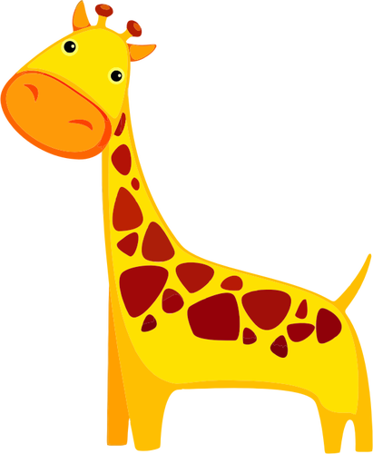 Dessin animé girafe