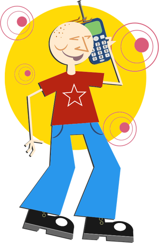 Cartoon telefon guy