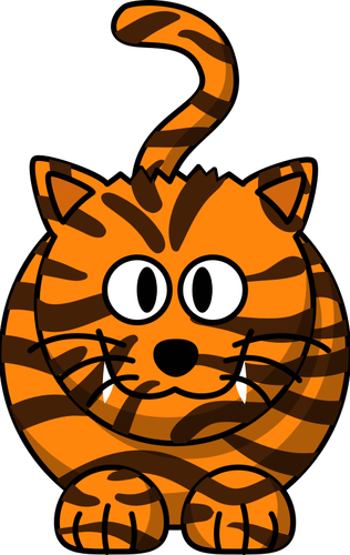 Kreslená kočka tygr