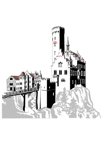 Lichtenstein hrad vektor